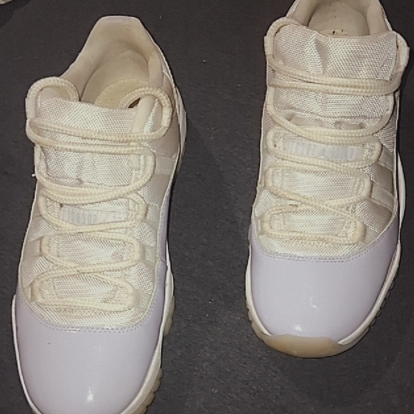 White and Cream Athletic Sneakers - Picture 2 of 7